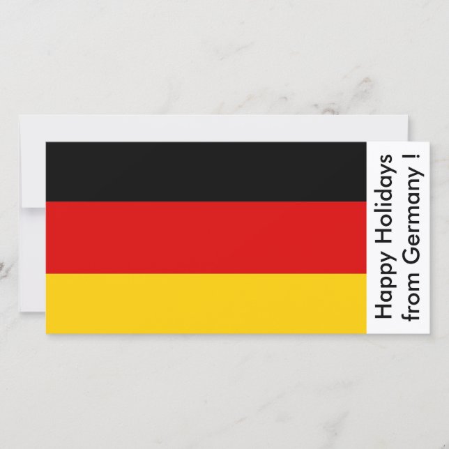 Flag of Germany, Happy Holidays from Germany Holiday Card (Front)