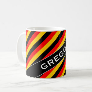 Flag of Germany Inspired Coloured Stripes Pattern Coffee Mug