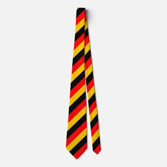 Flag of Germany Inspired Coloured Stripes Pattern Tie (Front)