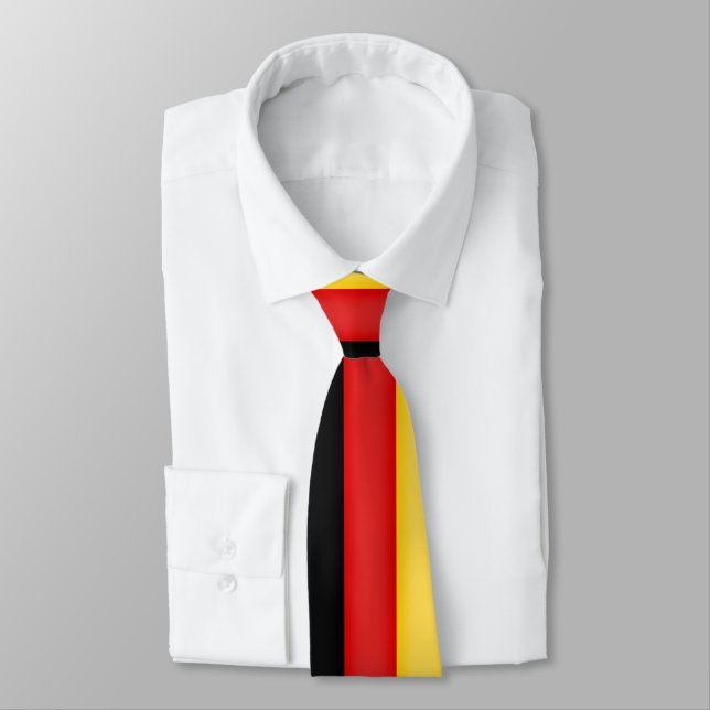 Flag of Germany Schwarz Rot Gold Patriotic Colours Tie (Tied)