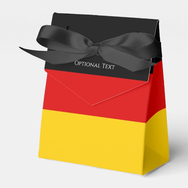 Flag of Germany Schwarz Rot Gold Personalised Favo Favour Box (Front Side)
