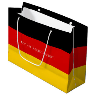 Flag of Germany Schwarz Rot Gold Personalised Large Gift Bag