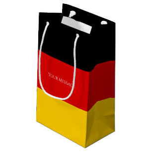 Flag of Germany Schwarz Rot Gold Personalised Small Gift Bag