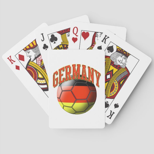 Flag of Germany Soccer Ball Playing Cards (Back)