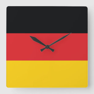 Flag of Germany Square Wall Clock