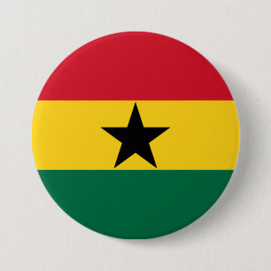 Flag of Ghana 7.5 Cm Round Badge