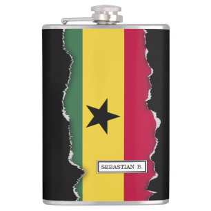 Flag of Ghana Hip Flask