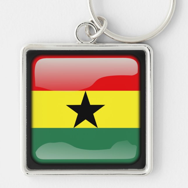 Flag_of_Ghana Key Ring (Front)