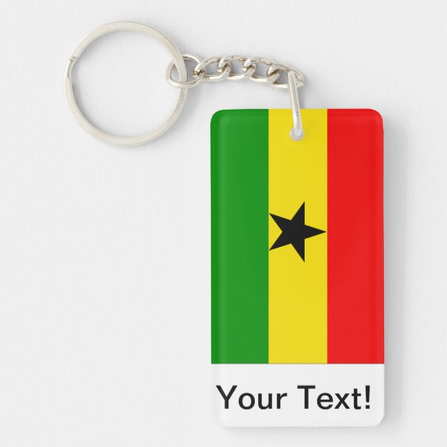 Flag of Ghana Key Ring (Front)
