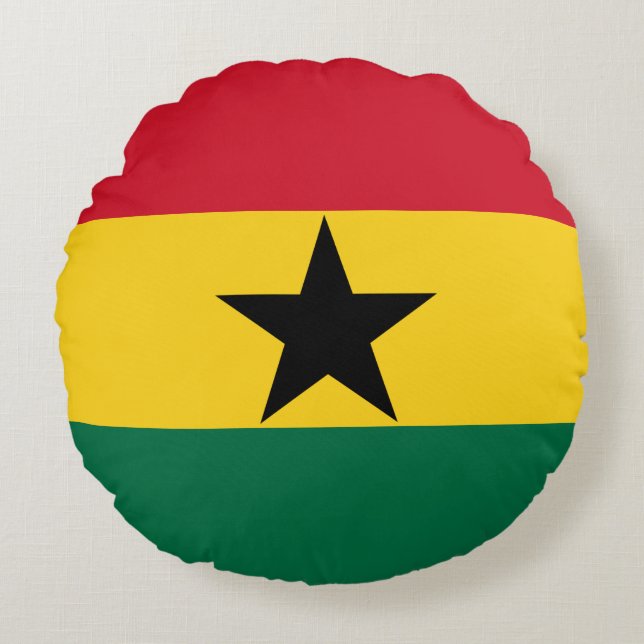 Flag of Ghana Round Cushion (Front)