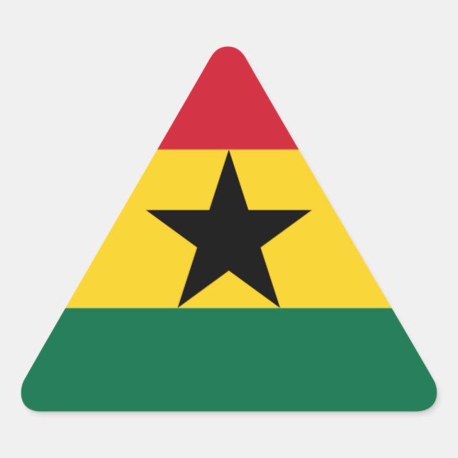 Flag of Ghana Triangle Sticker (Front)