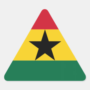 Flag of Ghana Triangle Sticker