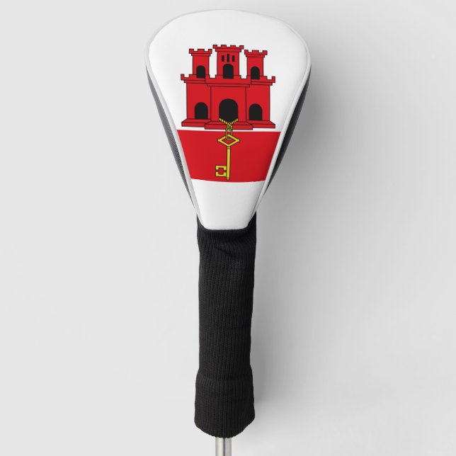 Flag of Gibraltar / Gibraltarian flag Golf Head Cover (Front)