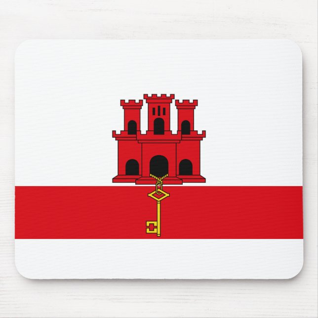 Flag of Gibraltar Mouse Mat (Front)
