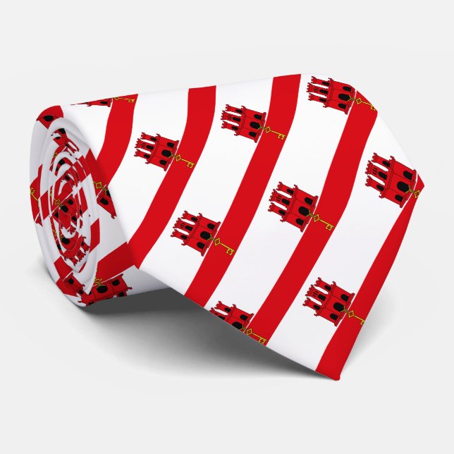 Flag of Gibraltar Tie (Rolled)