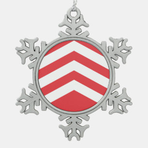 Flag of Glamorgan Snowflake Pewter Christmas Ornament