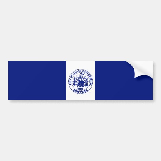 Flag of Grand Rapids (Michigan City) Bumper Sticker Zazzle.co.uk