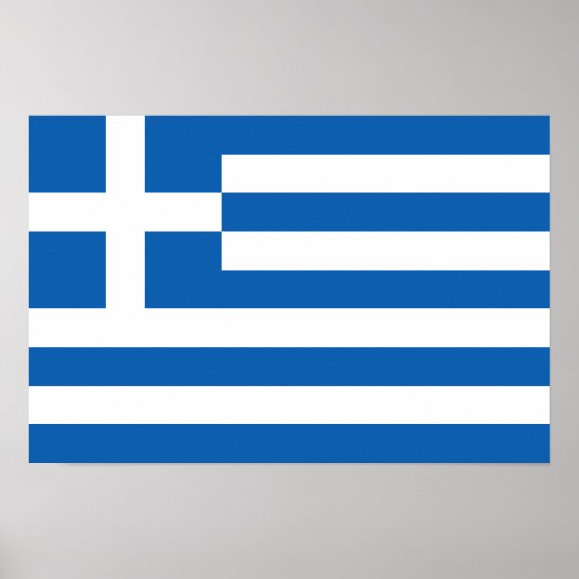 Flag of Greece "ΕΛΛΆΔΑ" Poster (Front)