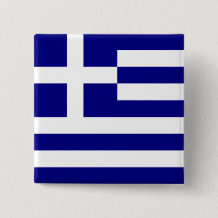 Flag of Greece 15 Cm Square Badge