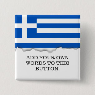 Flag of Greece 15 Cm Square Badge