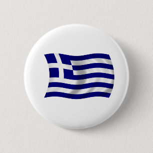 Flag of Greece 6 Cm Round Badge