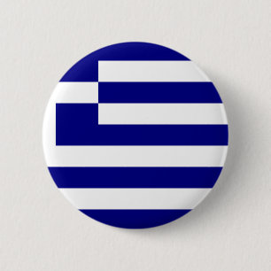 Flag of Greece 6 Cm Round Badge