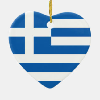 Flag of Greece Ceramic Tree Decoration