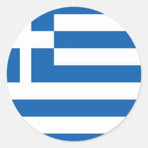 Flag of Greece Classic Round Sticker