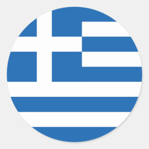 Flag of Greece Classic Round Sticker