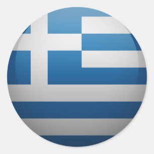 Flag of Greece Classic Round Sticker