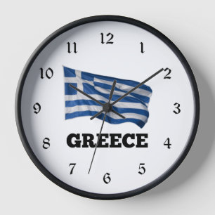 Flag of Greece Clock