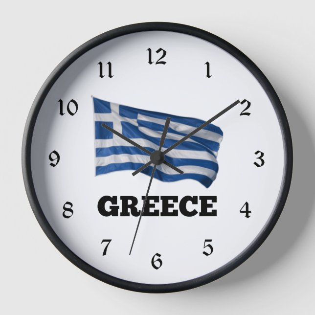 Flag of Greece Clock (Front)