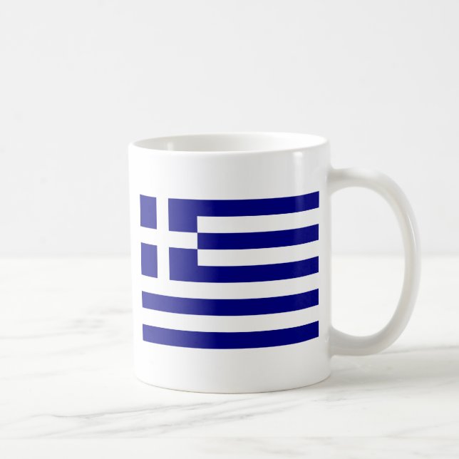 Flag of Greece Coffee Mug (Right)