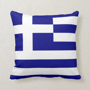 flag of greece cushion