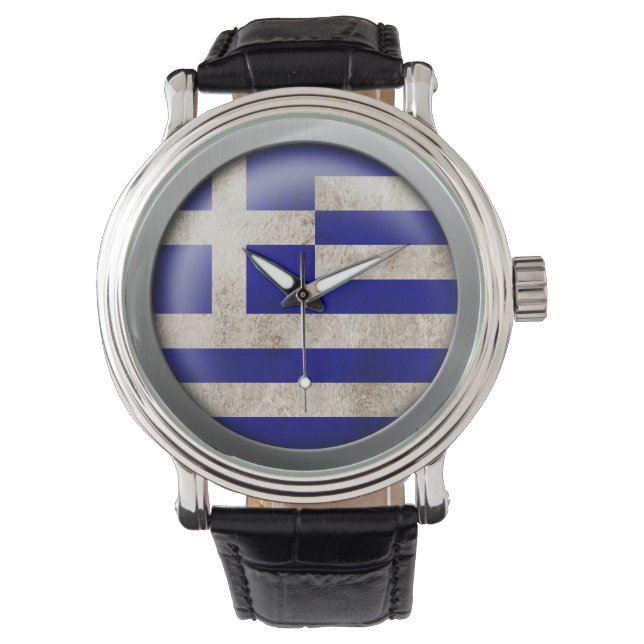 Flag of Greece Disc Watch (Front)