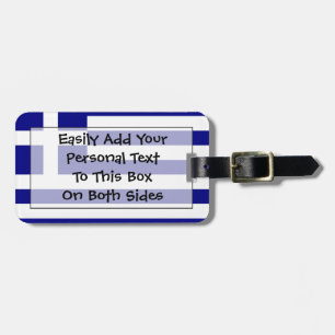 Flag of Greece Easy ID Personal Luggage Tag