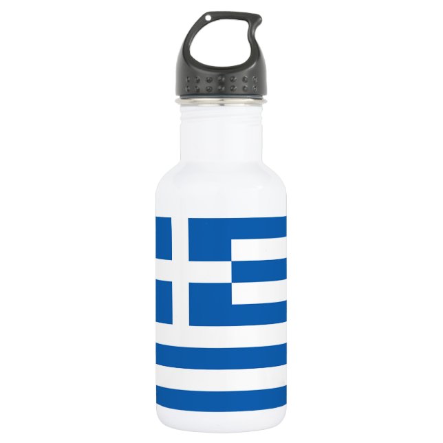 Flag of Greece, Greek 532 Ml Water Bottle (Front)