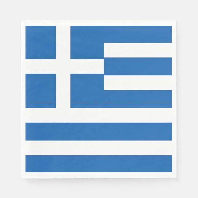 Flag of Greece Greek Flag Napkin (Front)