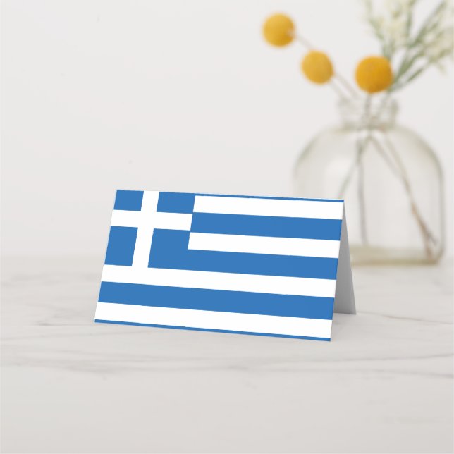 Flag of Greece Greek Flag Place Card (Front)