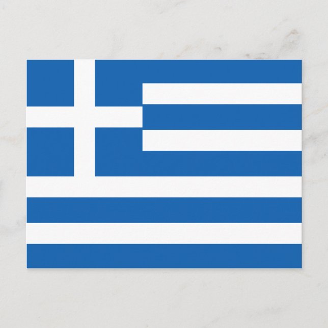 Flag of Greece Greek Flag Postcard (Front)