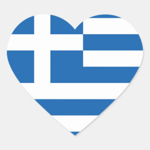Flag of Greece, Greek Heart Sticker