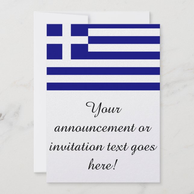Flag of Greece Invitation (Front)