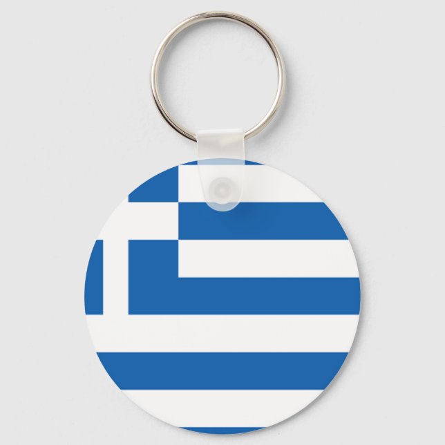 Flag of Greece Key Ring (Front)