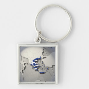 Flag of Greece Key Ring