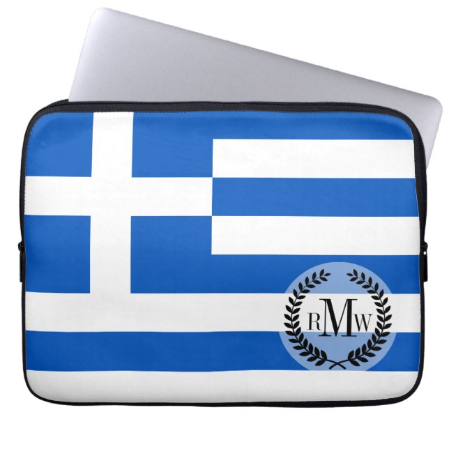 Flag of Greece Laptop Sleeve (Front)