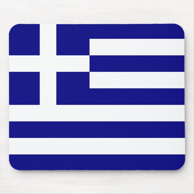 Flag of Greece Mouse Mat (Front)