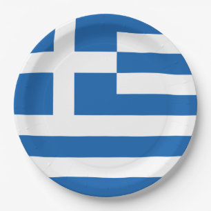 Flag of Greece Paper Plate