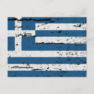 FLAG OF GREECE POSTCARD