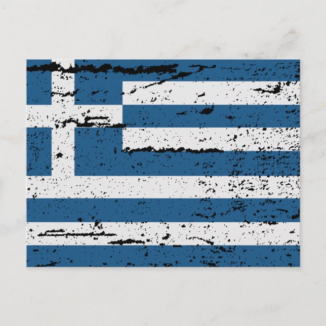 FLAG OF GREECE POSTCARD (Front)