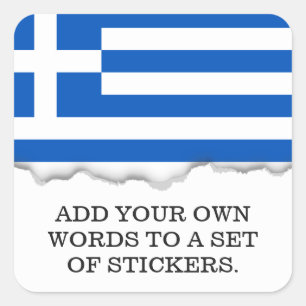 Flag of Greece Square Sticker